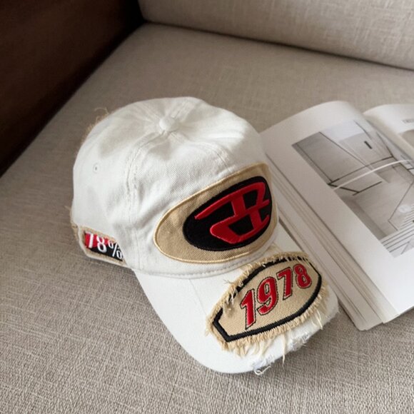 Diesel White Baseball Cap - Picture 3 of 8